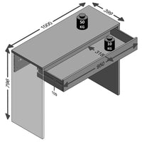 Thumbnail for FMD Schreibtisch mit Breiter Schublade 100×40×80 cm Eichenbraun