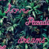 Thumbnail for Noordwand Tapete Good Vibes Neon Letter with Plants Grün und Rosa