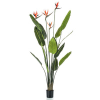 Thumbnail for Emerald Künstliche Strelitzie mit 4 Blüten im Topf 150 cm
