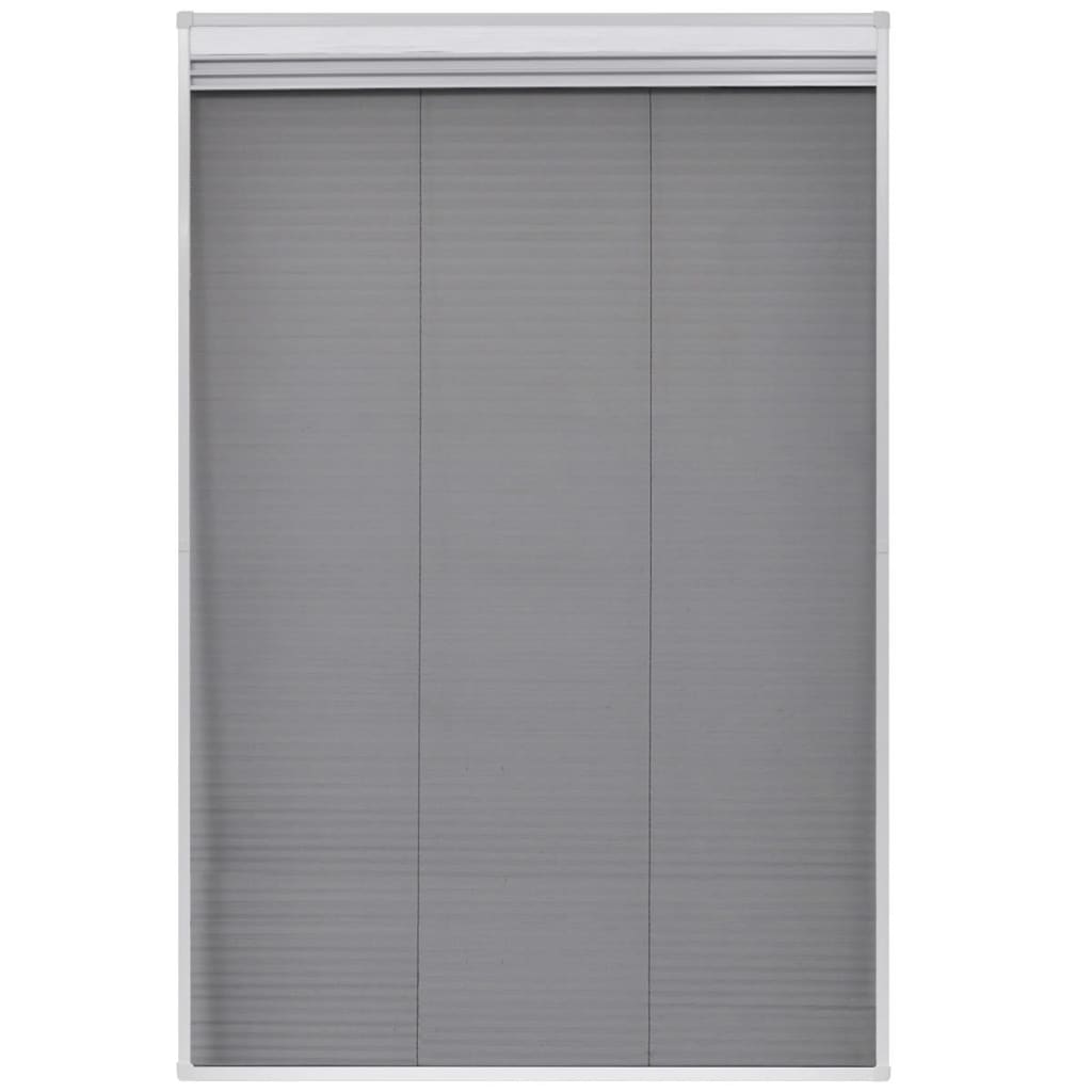 Insektenschutz-Plissee für Fenster Jalousie Aluminium 80x120 cm