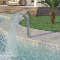Thumbnail for Pool-Wasserfall Edelstahl 50x30x90 cm Silbern