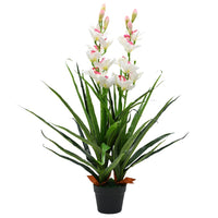 Thumbnail for Künstliche Cymbidium Orchideenpflanze mit Topf 100 cm Grün