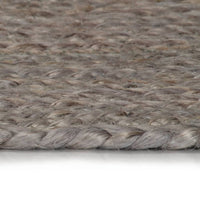 Thumbnail for Teppich Handgefertigt Jute Rund 120 cm Grau
