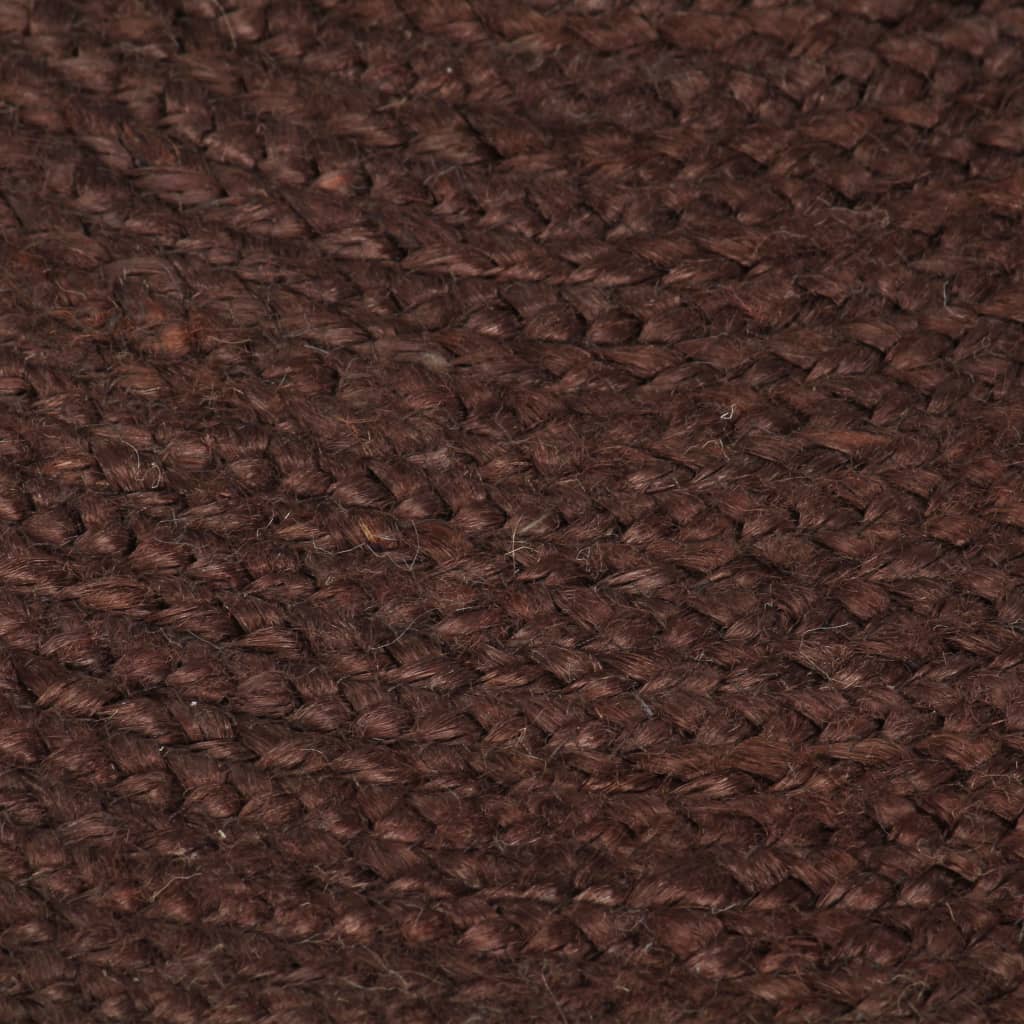 Teppich Handgefertigt Jute Rund 90 cm Braun