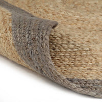 Thumbnail for Teppich Handgefertigt Jute mit Grauem Rand 150 cm