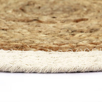 Thumbnail for Tischsets 6 Stk. Natur 38 cm Rund Jute und Baumwolle