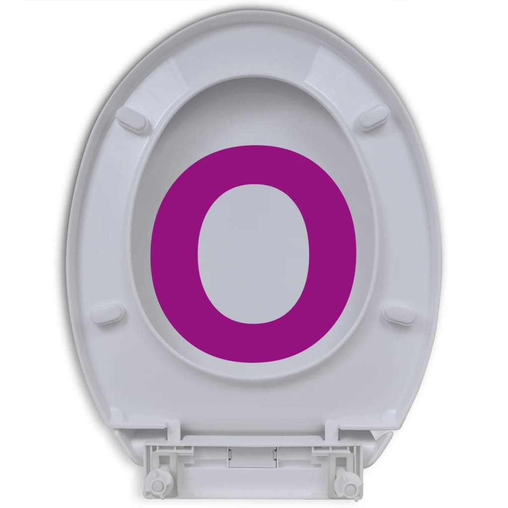 Toilettensitz mit Absenkautomatik Weiß Oval