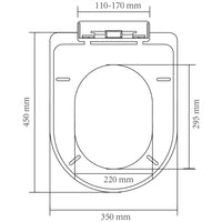 Thumbnail for Toilettensitz mit Absenkautomatik Weiß Quadratisch