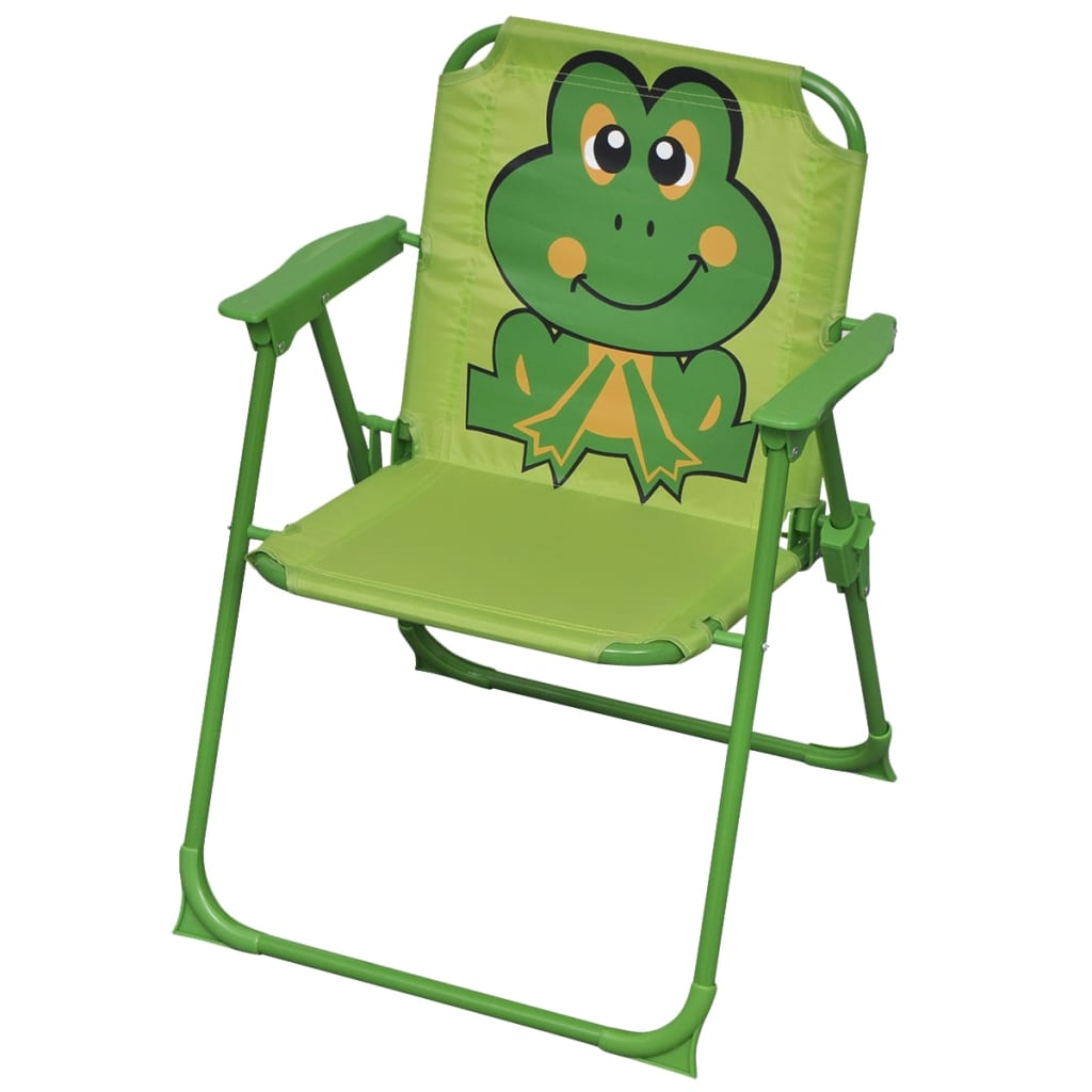 3-tlg. Garten-Bistro-Set für Kinder mit Sonnenschirm Grün