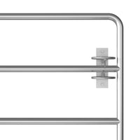Thumbnail for 5-Rohre-Weidetor Stahl (150-400)×90 cm Silbern