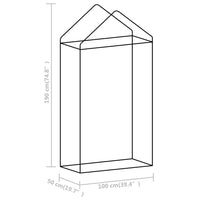 Thumbnail for Gewächshaus mit Stahlrahmen 0,5 m² 1x0,5x1,9 m