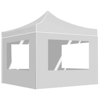 Thumbnail for Profi-Partyzelt Faltbar mit Wänden Aluminium 2×2m Weiß