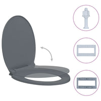 Thumbnail for Toilettensitz mit Absenkautomatik Grau Oval