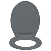 Thumbnail for Toilettensitz mit Absenkautomatik Quick-Release Grau Oval