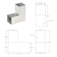 Thumbnail for Pfostenverbinder 4 Stk. L-Form Verzinktes Metall 81 x 81 mm
