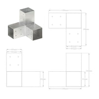 Thumbnail for Pfostenverbinder Y-Form Verzinktes Metall 81 x 81 mm