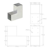 Thumbnail for Pfostenverbinder 4 Stk. L-Form Verzinktes Metall 91 x 91 mm