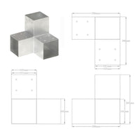 Thumbnail for Pfostenverbinder Y-Form Verzinktes Metall 101 x 101 mm