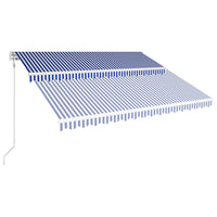 Thumbnail for Automatisch Einziehbare Markise 400×300 cm Blau und Weiß