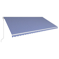Thumbnail for Automatisch Einziehbare Markise 600 x 300 cm Blau und Weiß