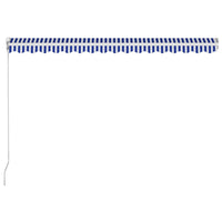 Thumbnail for Einziehbare Markise Handbetrieben 400 x 300 cm Blau und Weiß
