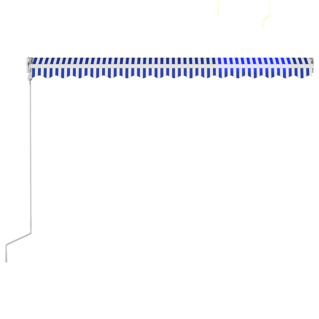 Automatisch Einziehbare Markise 450×300 cm Blau und Weiß