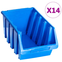Thumbnail for Stapelboxen 14 Stk. Blau Kunststoff