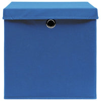 Thumbnail for Aufbewahrungsboxen mit Deckeln 10 Stk. Blau 32x32x32 cm Stoff