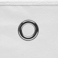 Thumbnail for Aufbewahrungsboxen mit Deckeln 10 Stk. Weiß 32x32x32 cm Stoff