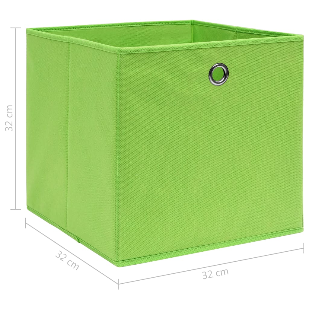 Aufbewahrungsboxen 4 Stk. Grün 32x32x32 cm Stoff