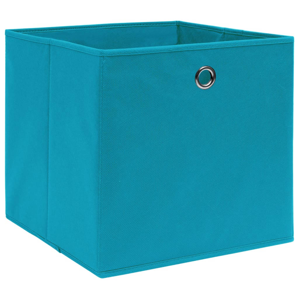 Aufbewahrungsboxen 4 Stk. Babyblau 32x32x32 cm Stoff