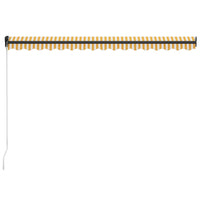 Thumbnail for Einziehbare Markise Handbetrieben 400×300 cm Gelb und Weiß