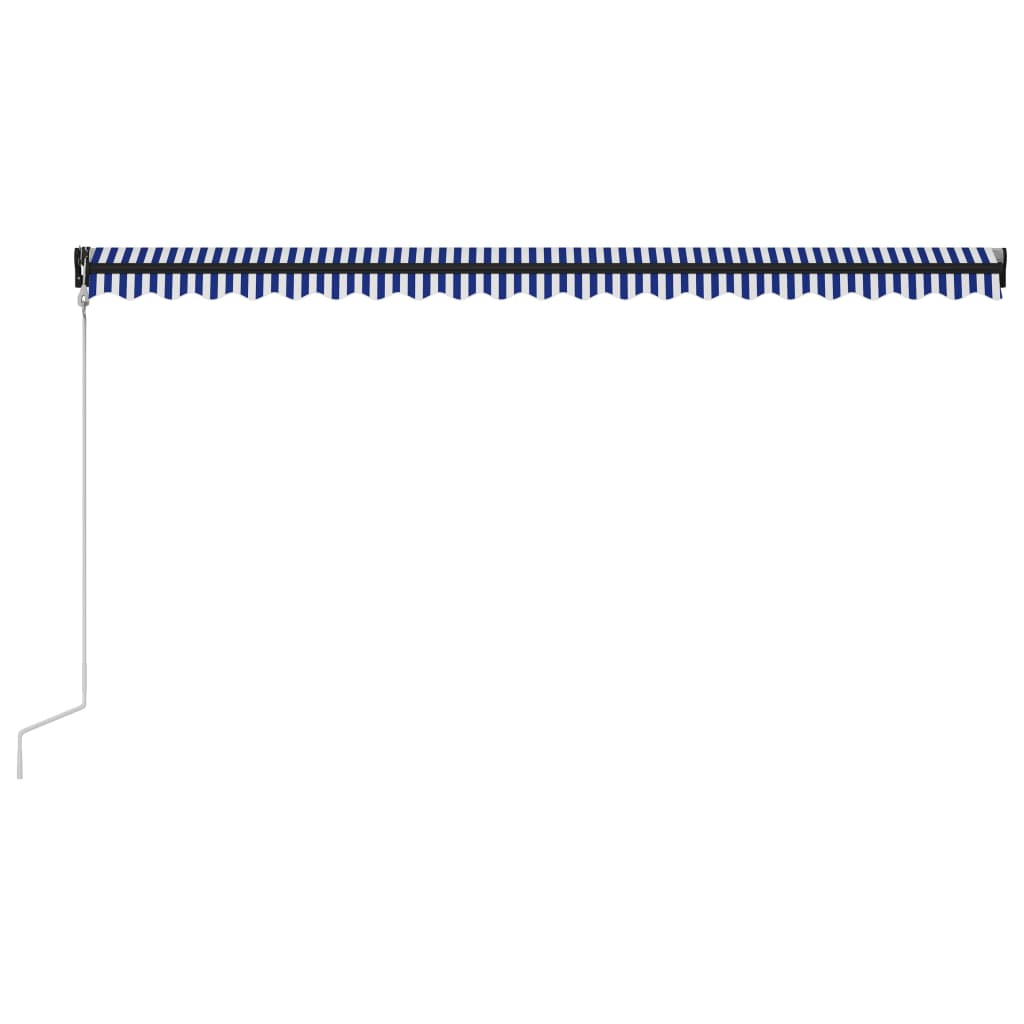 Automatisch Einziehbare Markise 500×300 cm Blau und Weiß
