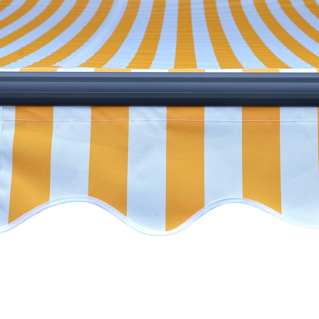 Einziehbare Markise mit Windsensor & LED 300x250cm Gelb Weiß