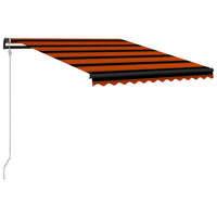 Thumbnail for Einziehbare Markise mit Windsensor & LED 350x250cm Orange Braun