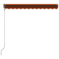 Thumbnail for Einziehbare Markise mit Windsensor & LED 350x250cm Orange Braun