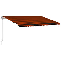 Thumbnail for Einziehbare Markise mit Windsensor & LED 600x300cm Orange Braun