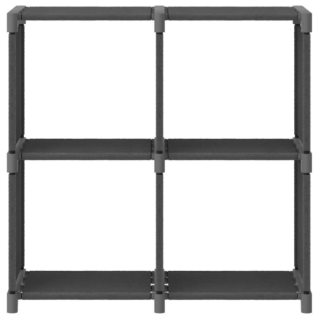 Würfel-Regal 4 Fächer Grau 69x30x72,5 cm Stoff