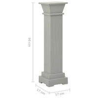 Thumbnail for Klassischer Säulen-Pflanzenständer Grau 17x17x66 cm MDF