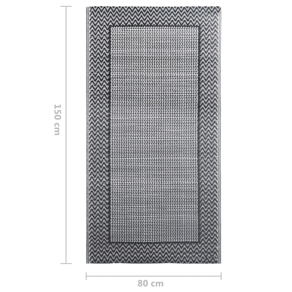 Outdoor-Teppich Grau 80x150 cm PP