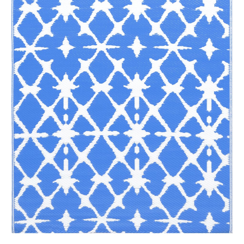 Outdoor-Teppich Blau und Weiß 120x180 cm PP