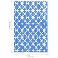 Thumbnail for Outdoor-Teppich Blau und Weiß 190x290 cm PP