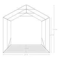 Thumbnail for Garagenzelt PVC 2,4x2,4 m Grün