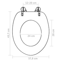 Thumbnail for Toilettensitze mit Deckel 2 Stk. MDF Savanne-Design