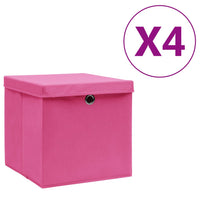 Thumbnail for Aufbewahrungsboxen mit Deckeln 4 Stk. 28x28x28 cm Rosa