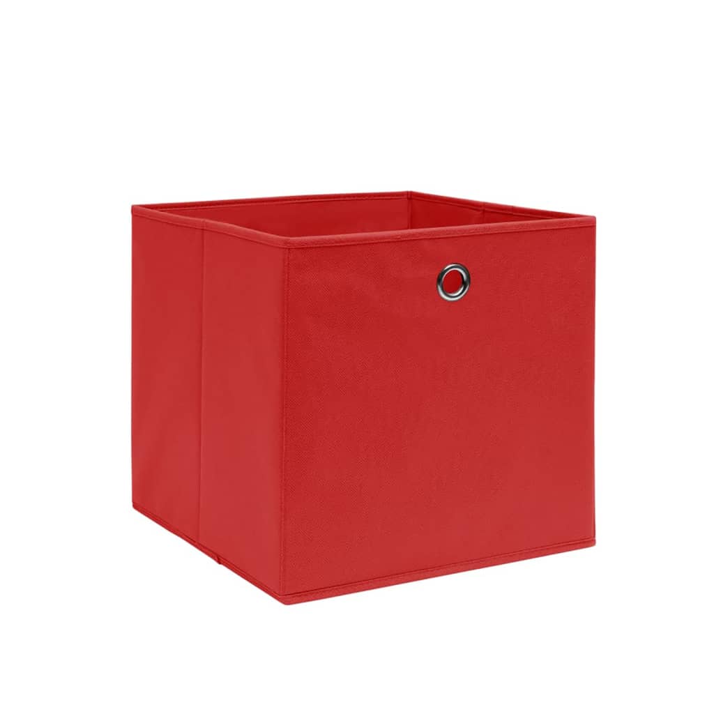 Aufbewahrungsboxen 4 Stk. Vliesstoff 28x28x28 cm Rot