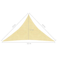 Thumbnail for Sonnensegel 160 g/m² Beige 2,5x2,5x3,5 m HDPE