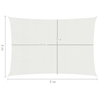 Thumbnail for Sonnensegel 160 g/m² Weiß 3x5 m HDPE