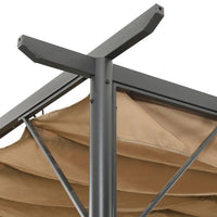 Thumbnail for Pergola mit Ausziehbarem Dach Taupe 3x3 m Stahl 180 g/m²