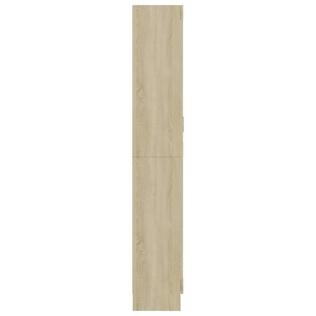 Vitrinenschrank Sonoma-Eiche 82,5x30,5x185,5 cm Holzwerkstoff